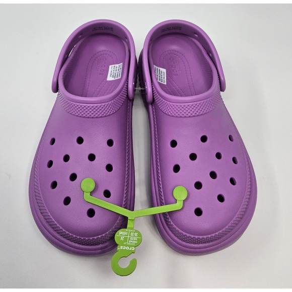 Crocs Clogs Platform Womens Sz 8 New Stomp Bubble Chunky Shoes Purple Lavender - Picture 7 of 9